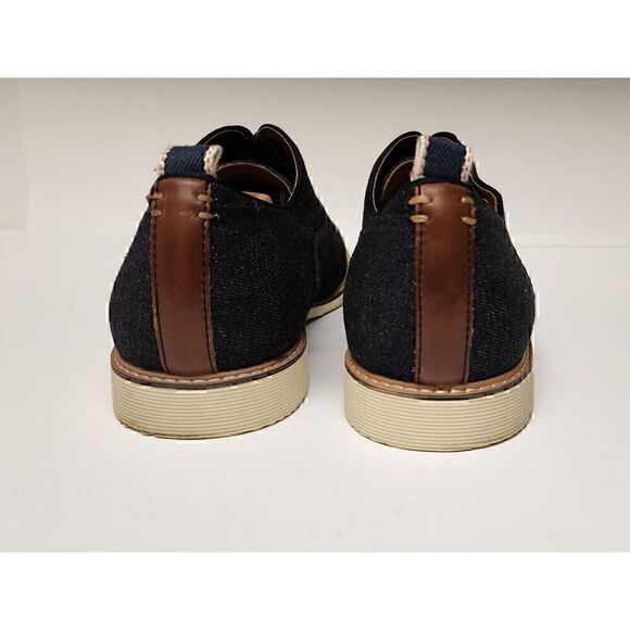 Steve Madden Mens Nevelle Derby Oxford Textured Lace-up Shoes Black Size 13 - Picture 5 of 12